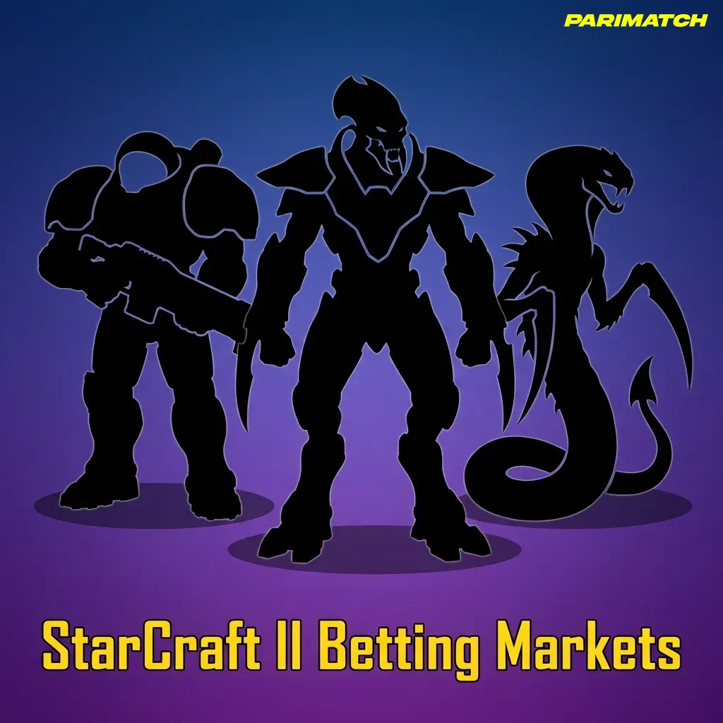 StarCraft II esports betting interface showing tournament options including GSL, IEM Katowice, and WCS competitions — Parimatch in India