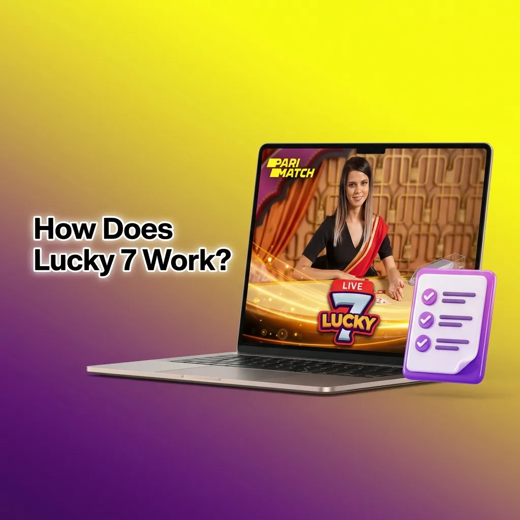 Dealer draws two cards on table with betting chips showing high, low, and seven betting options in Lucky 7 game — Parimatch in India