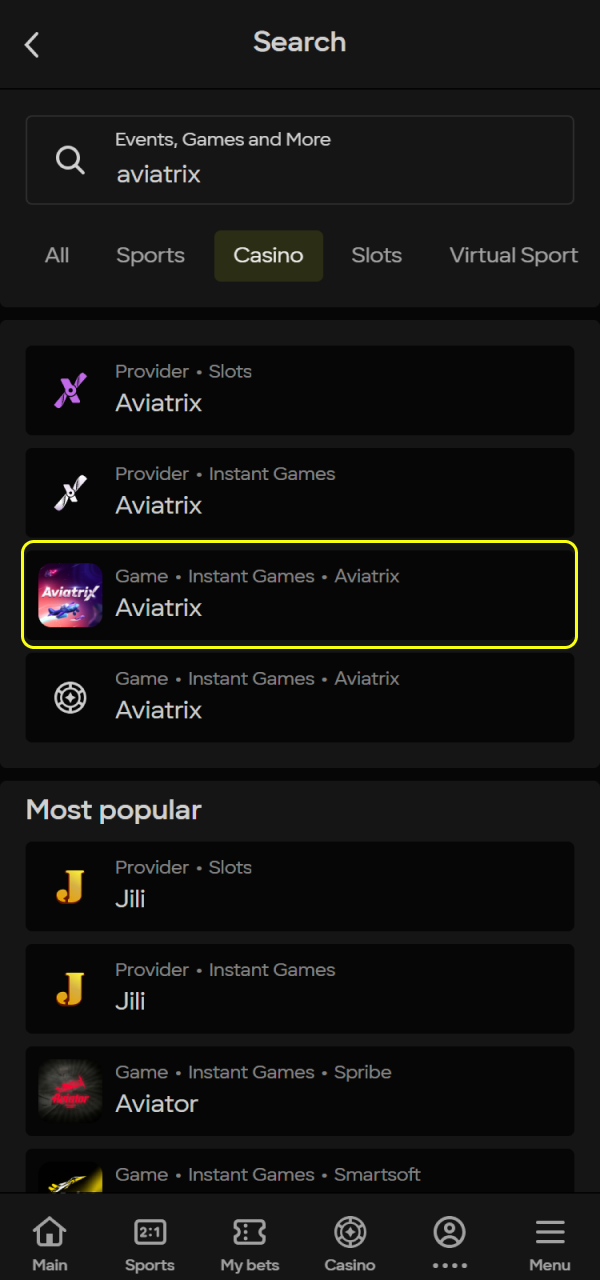 Launch the Parimatch Aviatrix interface and prepare for takeoff.