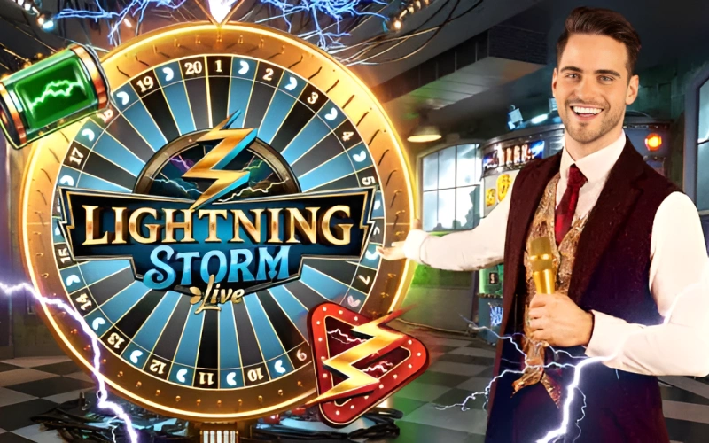 Play the electrifying Lightning Storm Live Dealer game at Parimatch.