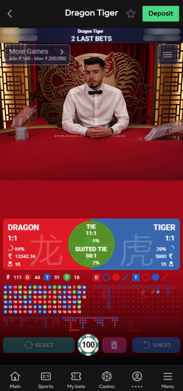 Confirm your wager and enjoy the Live Casino experience at Parimatch.