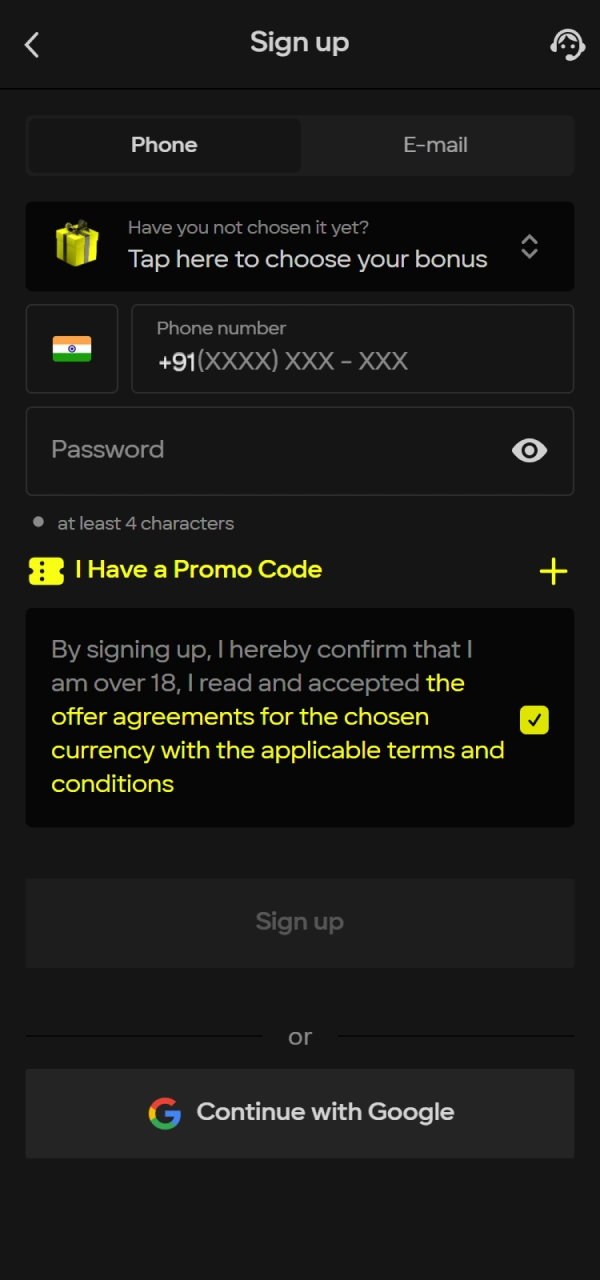 Sign up to access the full range of Live Casino games at Parimatch.