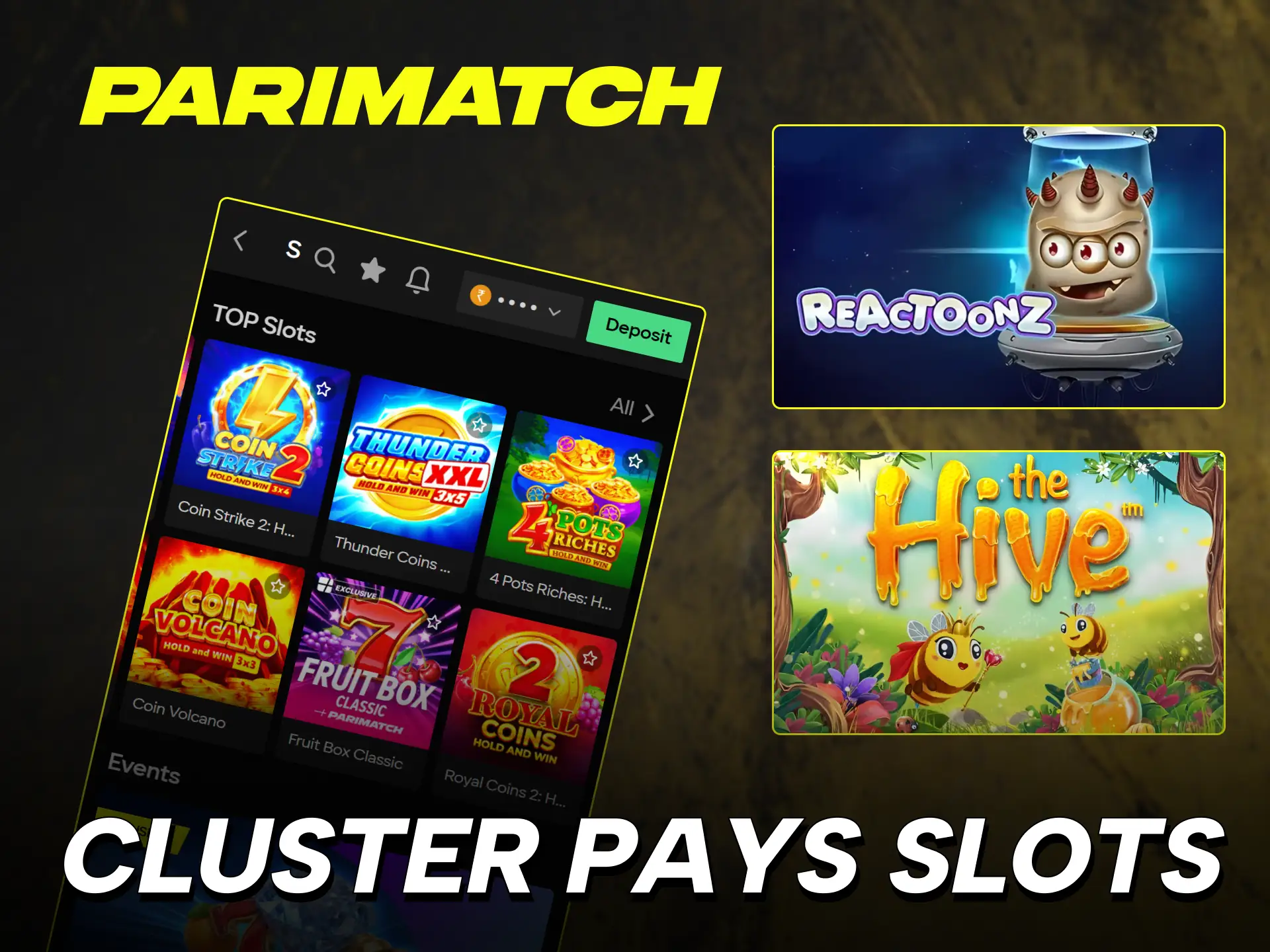 parimatch cluster pays slots india