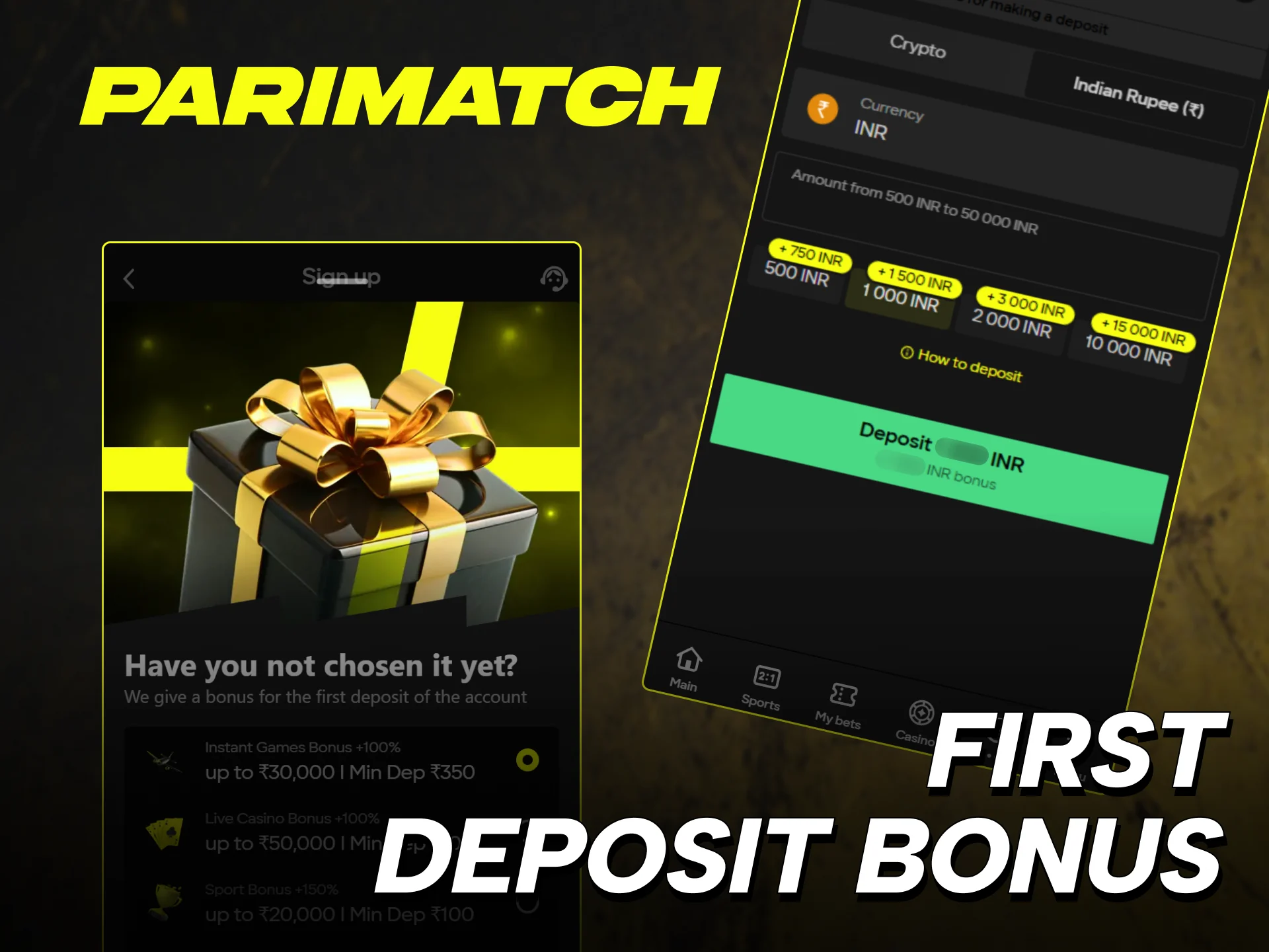 how to deposit money in parimatch india