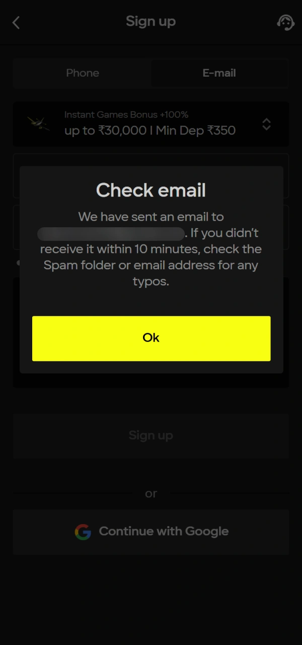 Authenticate your phone to qualify for the Parimatch Registration Bonus.